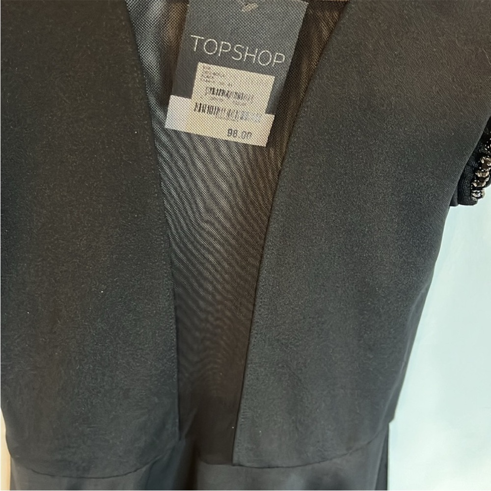 NWT Topshop Black Cocktail Dress Fit Flare
Embellished Jewels Cap Sleeve Size 4 - Picture 6 of 15